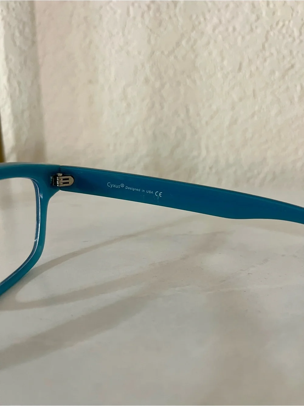 Cyrus Blue Light Blocking Black and Teal Rectangular Glasses